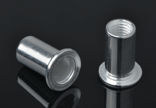 Aluminium Flat Head Round Body Plain Rivet Nut jenis terbuka